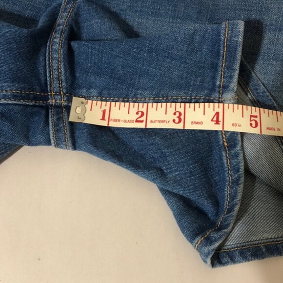 A&F Classic Blue Women's Curve Love High Rise Dad Shorts size 27 - Picture 6 of 12